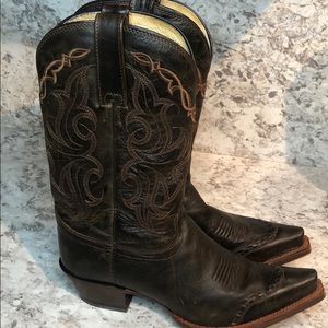 Tony Lama Western Womens Leather Cowboy Boots sz 7